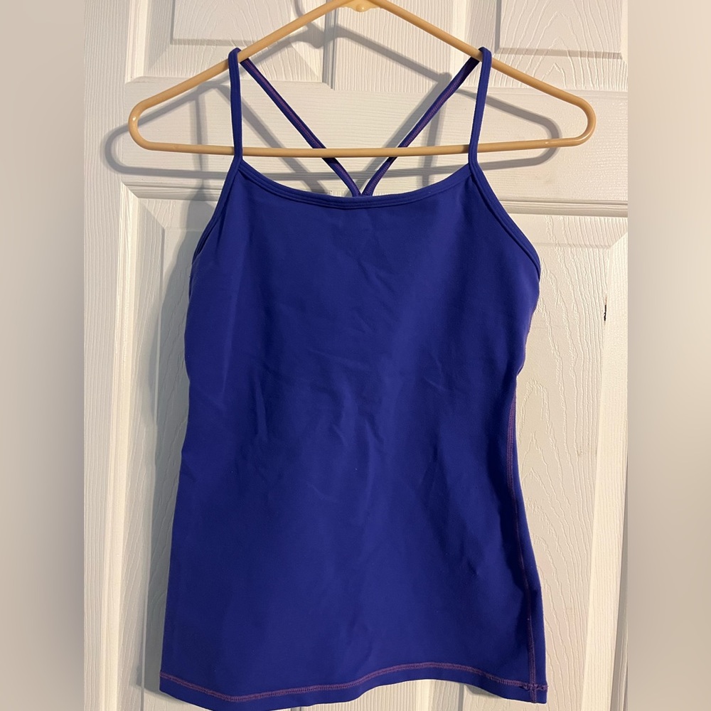 Lululemon Power Y Tank Size 6 Purple/Blue